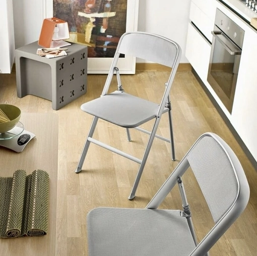 Sedia pieghevole Alu in tessuto e alluminio di Sedie Brianza