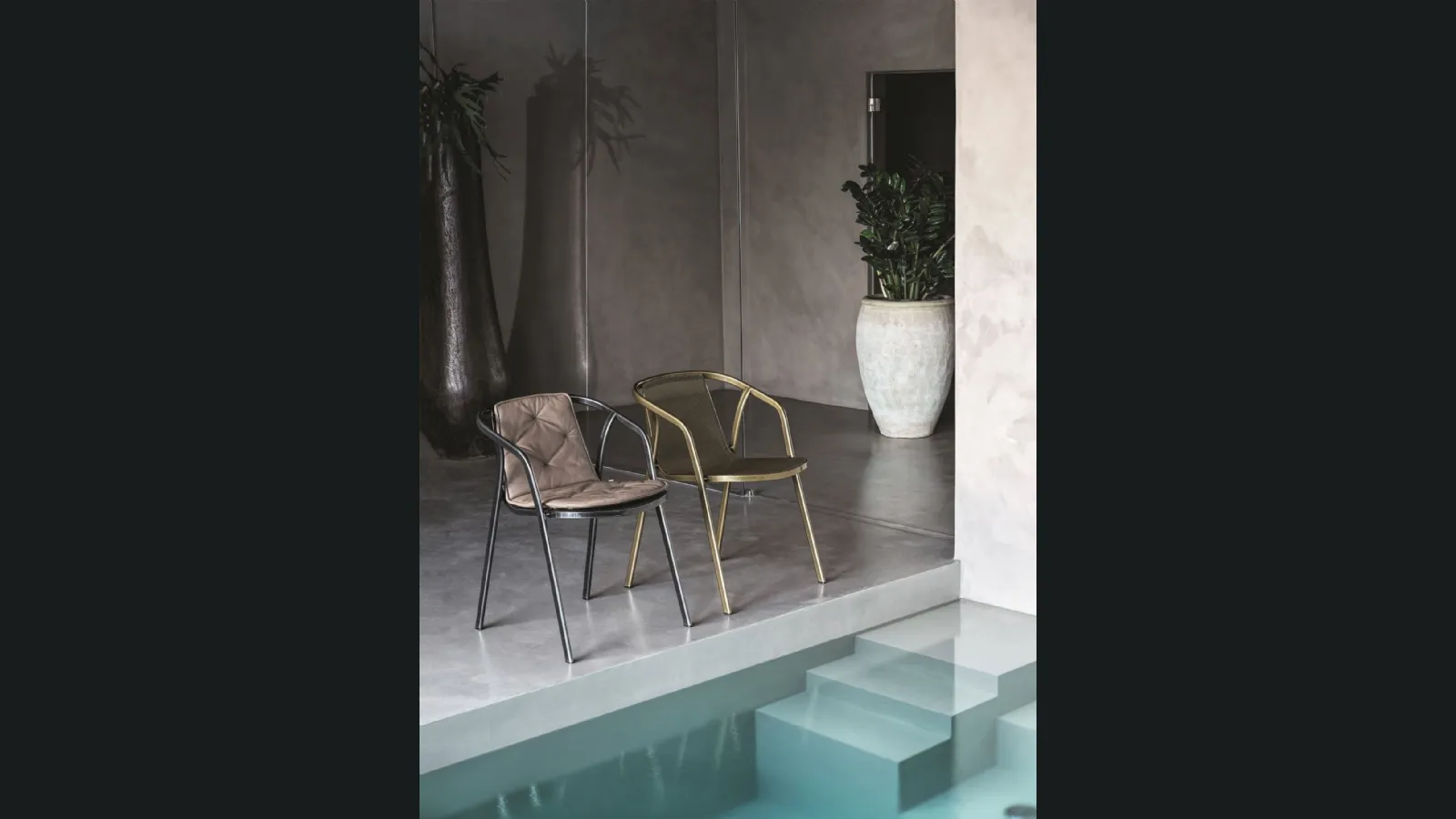 Sedia Ines in acciaio laccato di Bontempi