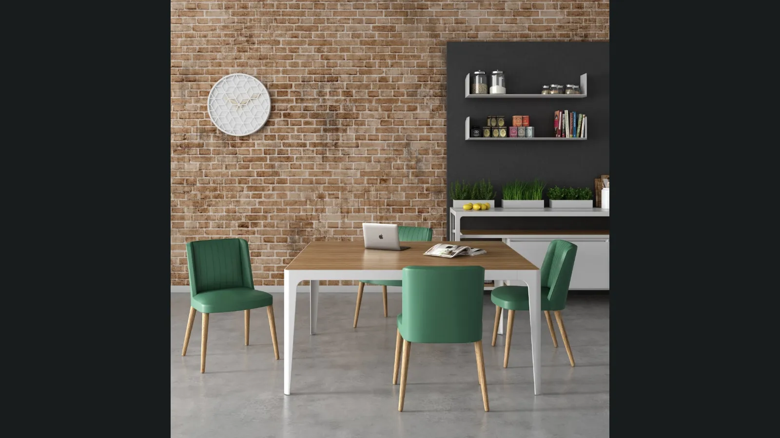 Sedia in pelle dal colore vivace per ambienti moderni di Estel