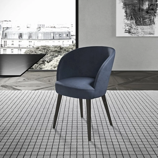 Sedia in ecopelle con struttura in legno Evia di Presotto