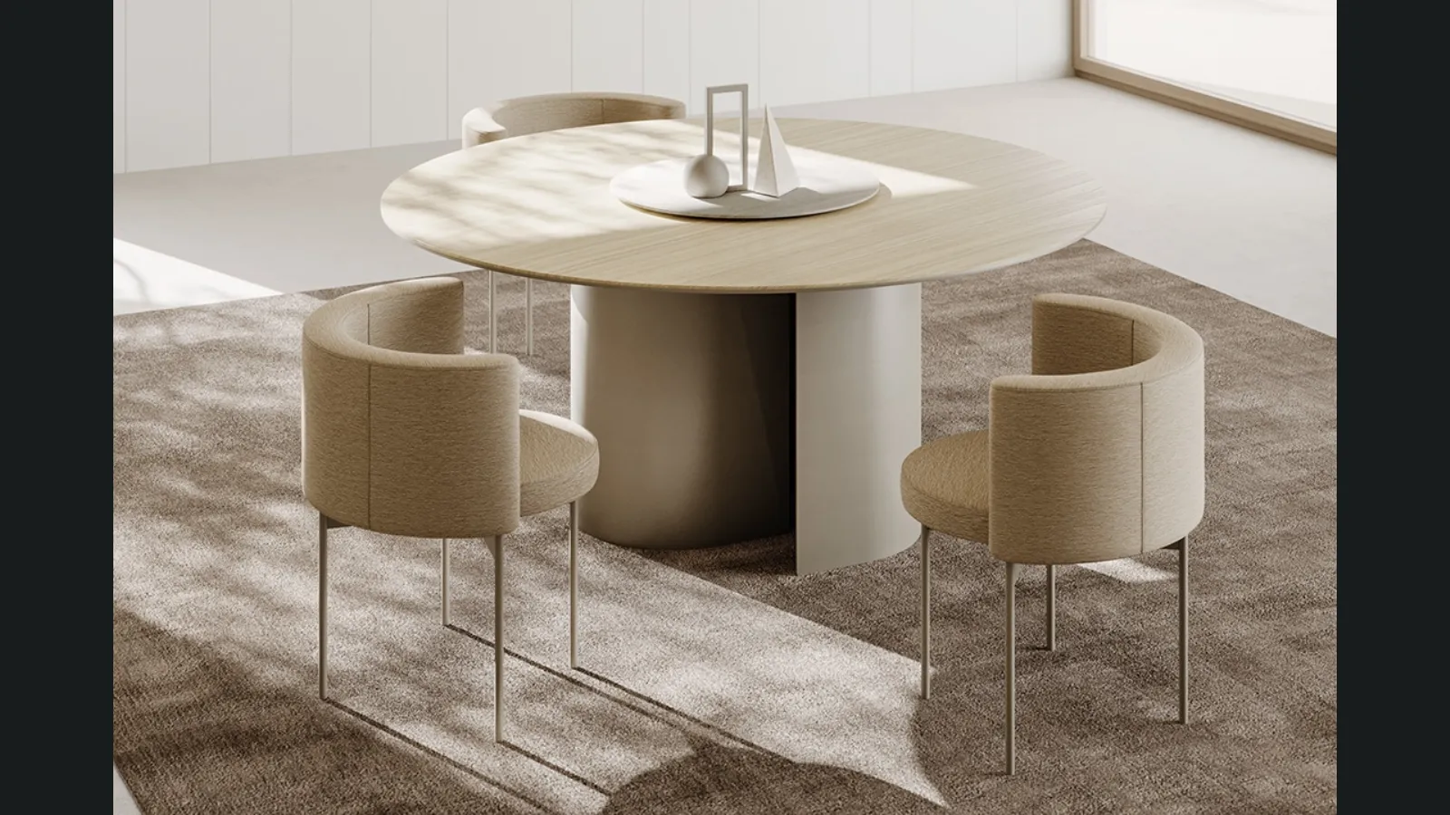 Sedia Ghanta in tessuto con gambe in metallo di Ronda Design