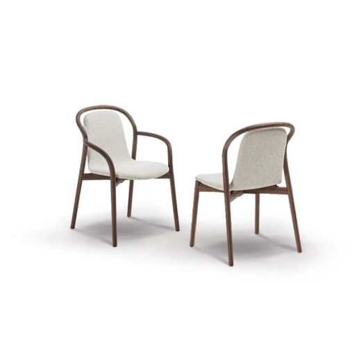 Sedia Petra in tessuto e legno di Porada