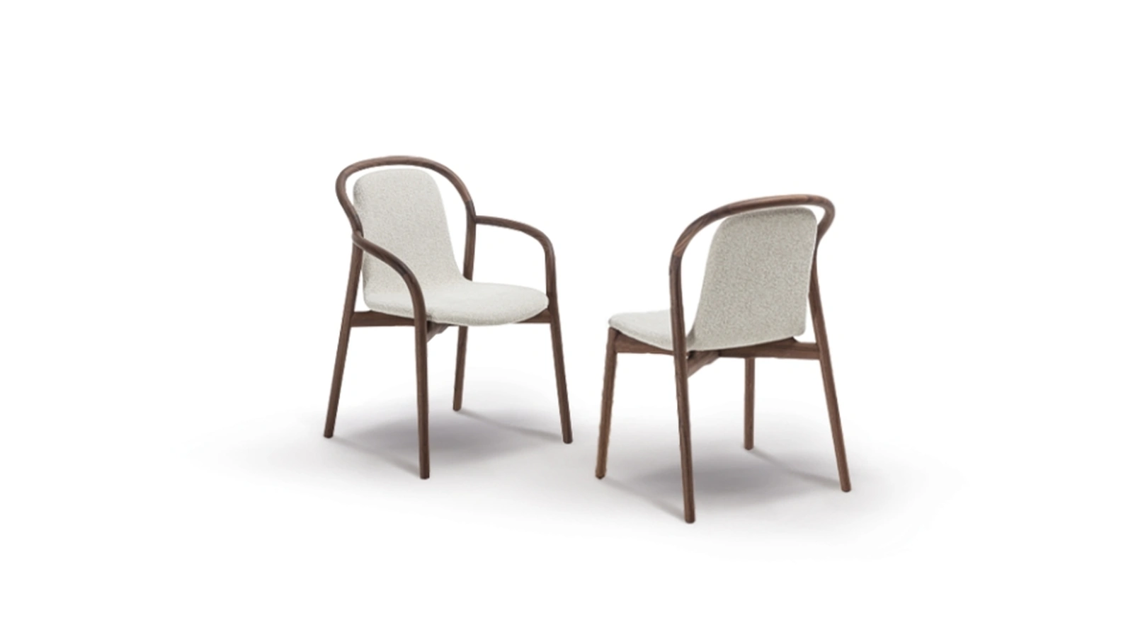 Sedia Petra in tessuto e legno di Porada