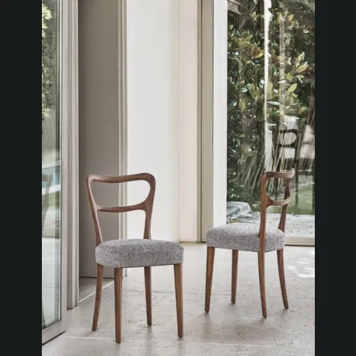 Sedia classica Noemi in noce canaletto di Porada