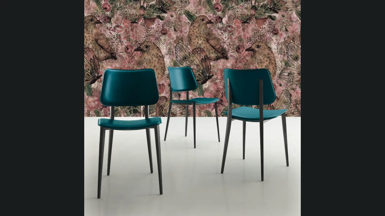 Sedia Sandy in cuoio rigenerato di Ponti Terenghi