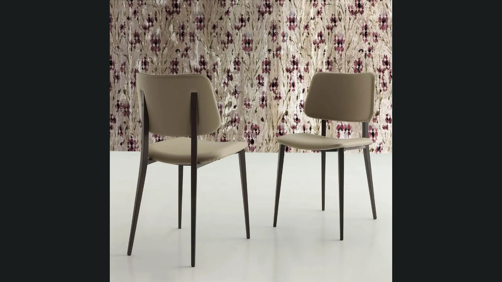 Sedia Sandy in cuoio rigenerato di Ponti Terenghi