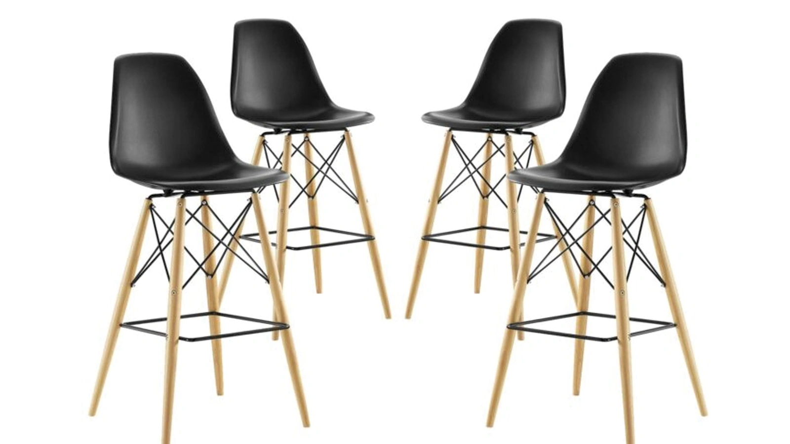 Sgabello Versatilità in polipropilene con piedi in massello di Sigerico