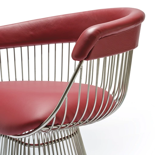 Sedia Signorile in acciaio e pelle di Sigerico