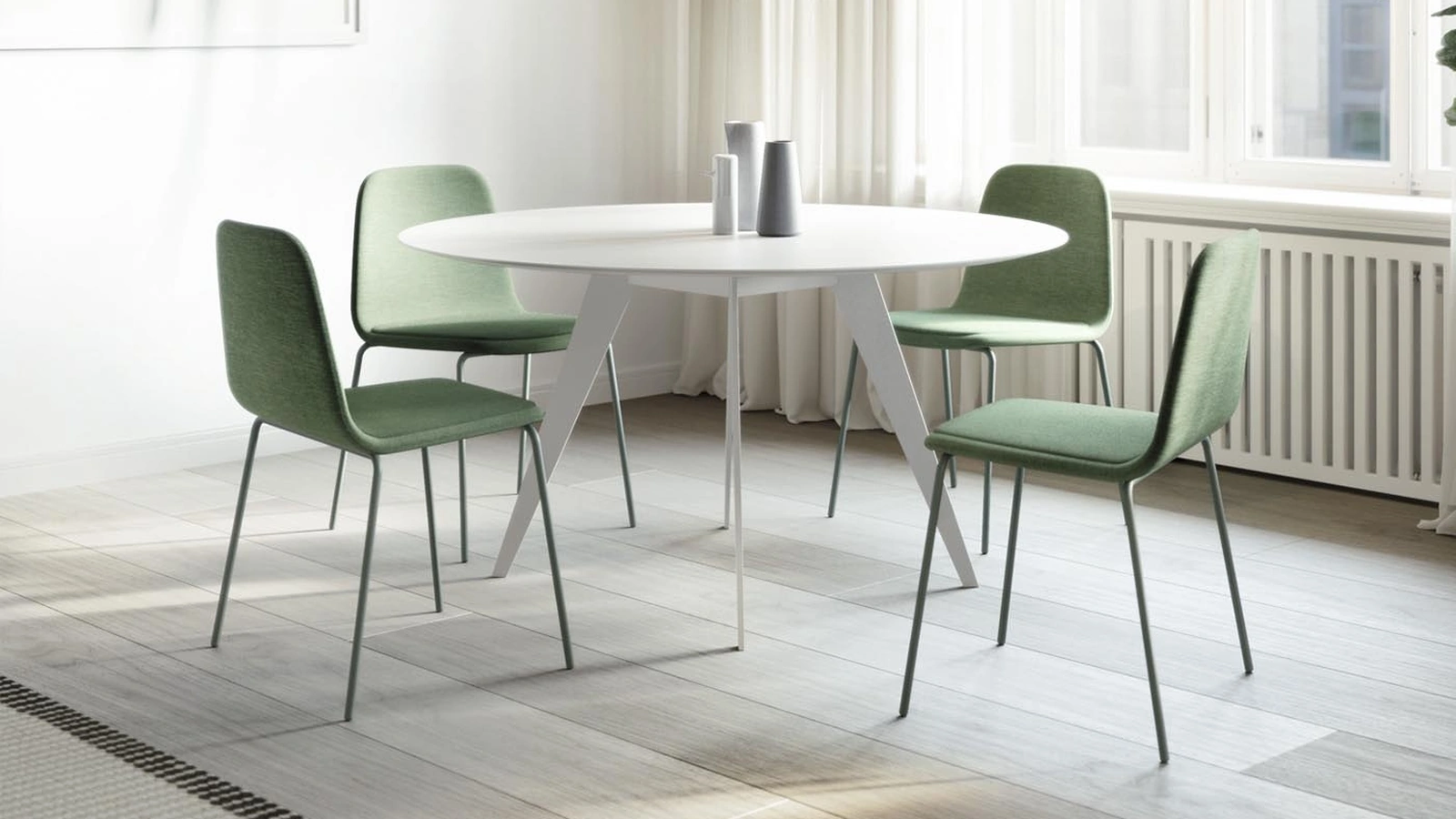 Tavolo rotondo Aise Metal Legs di Treku