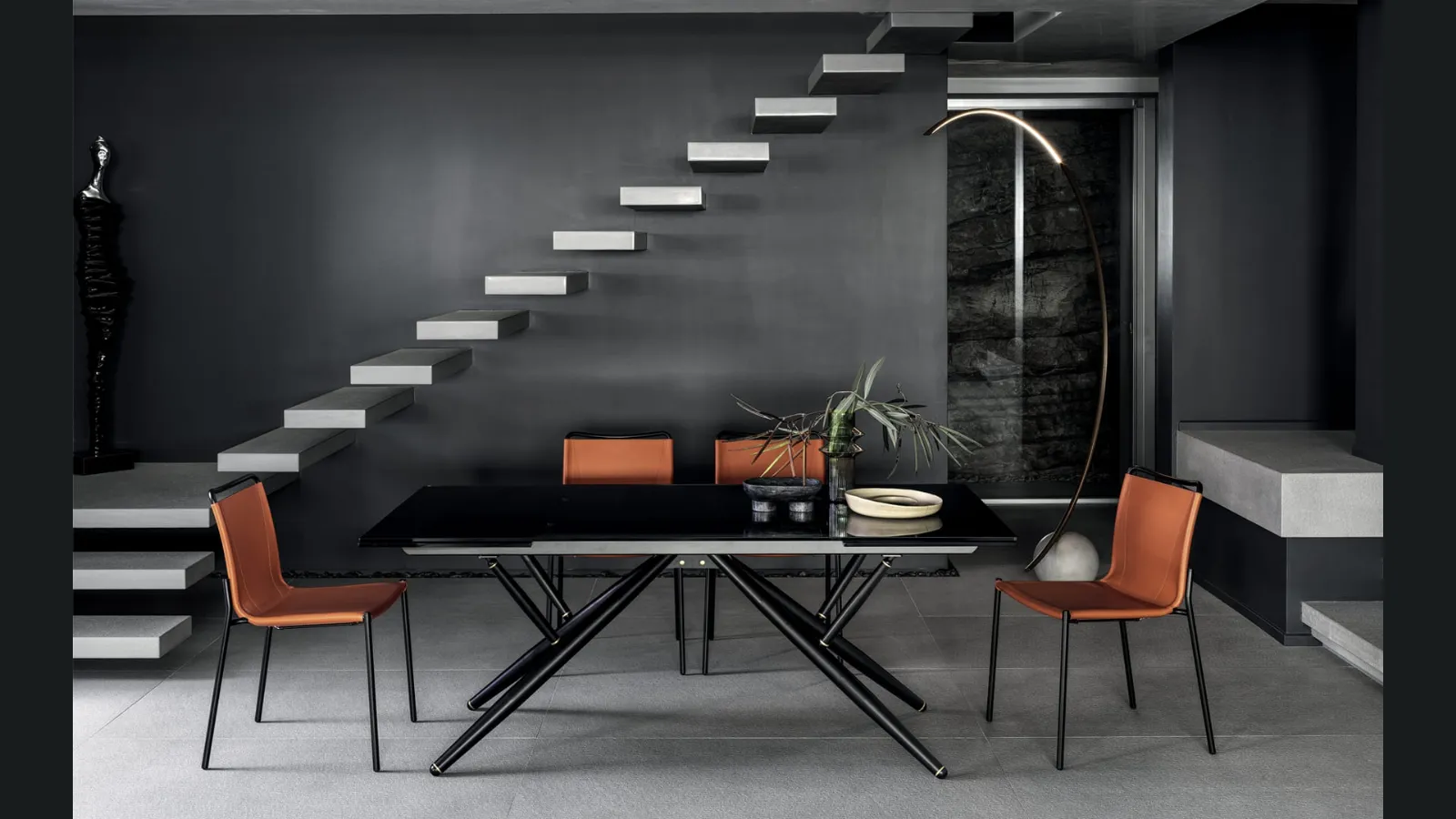 Tavolo allungabile Bridge in cristallo di Bontempi