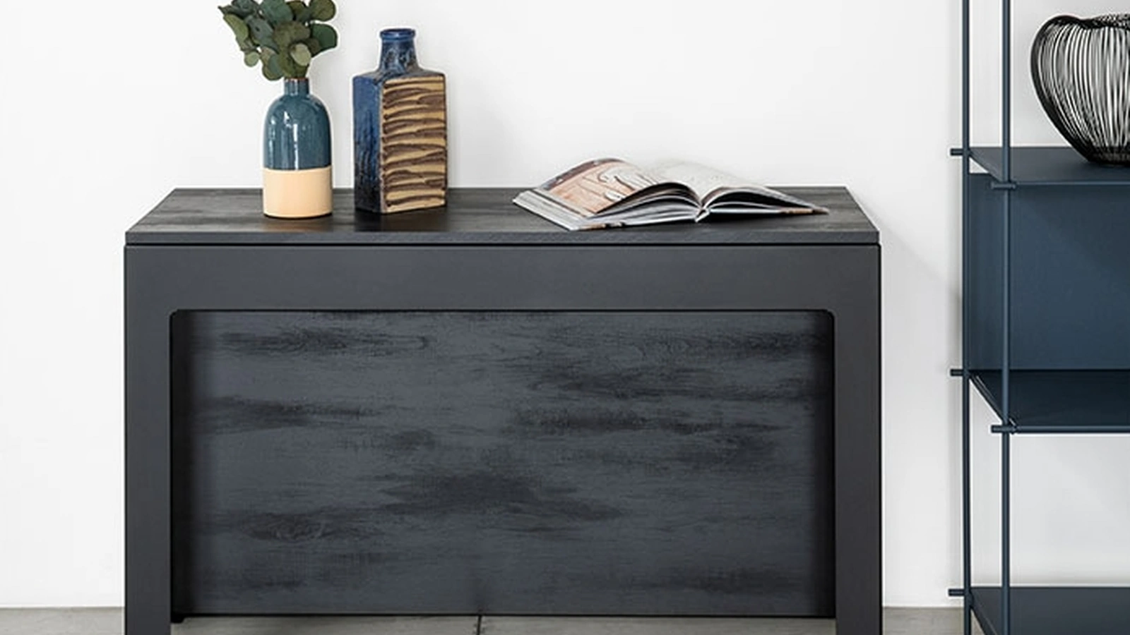 Tavolo consolle allungabile chiuso Elix in melaminico e metallo di Sedie Brianza