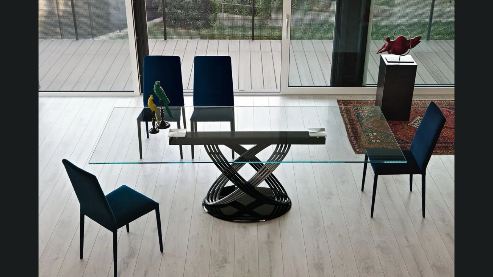 Tavolo Fusion in Cristallo di Bontempi