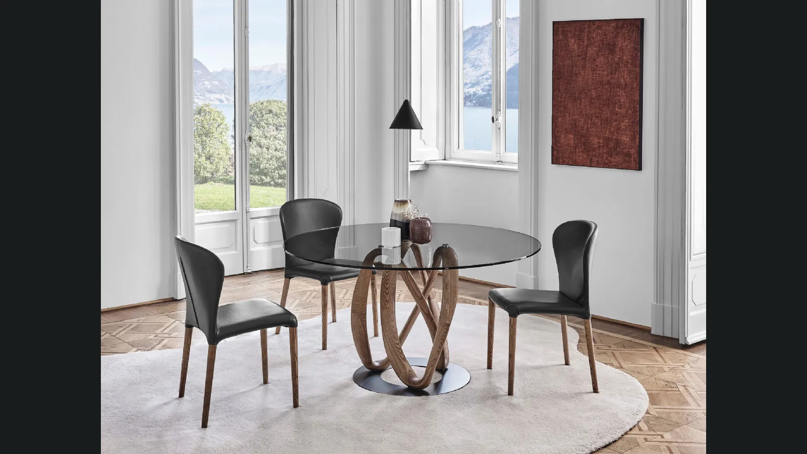 Tavolo in cristallo Infinity di Porada