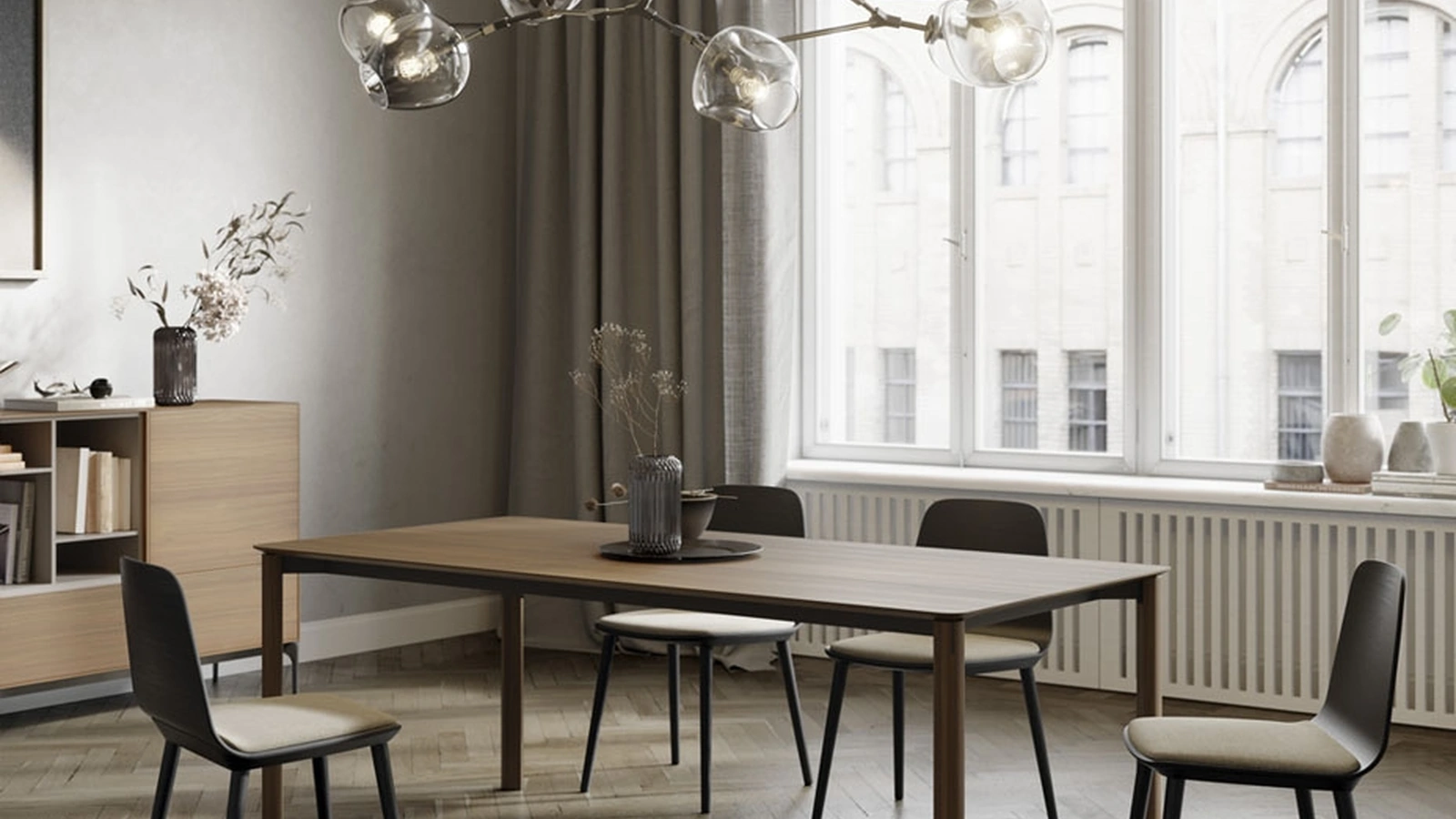 Tavolo Laga finitura legno Fumed Oak di Treku