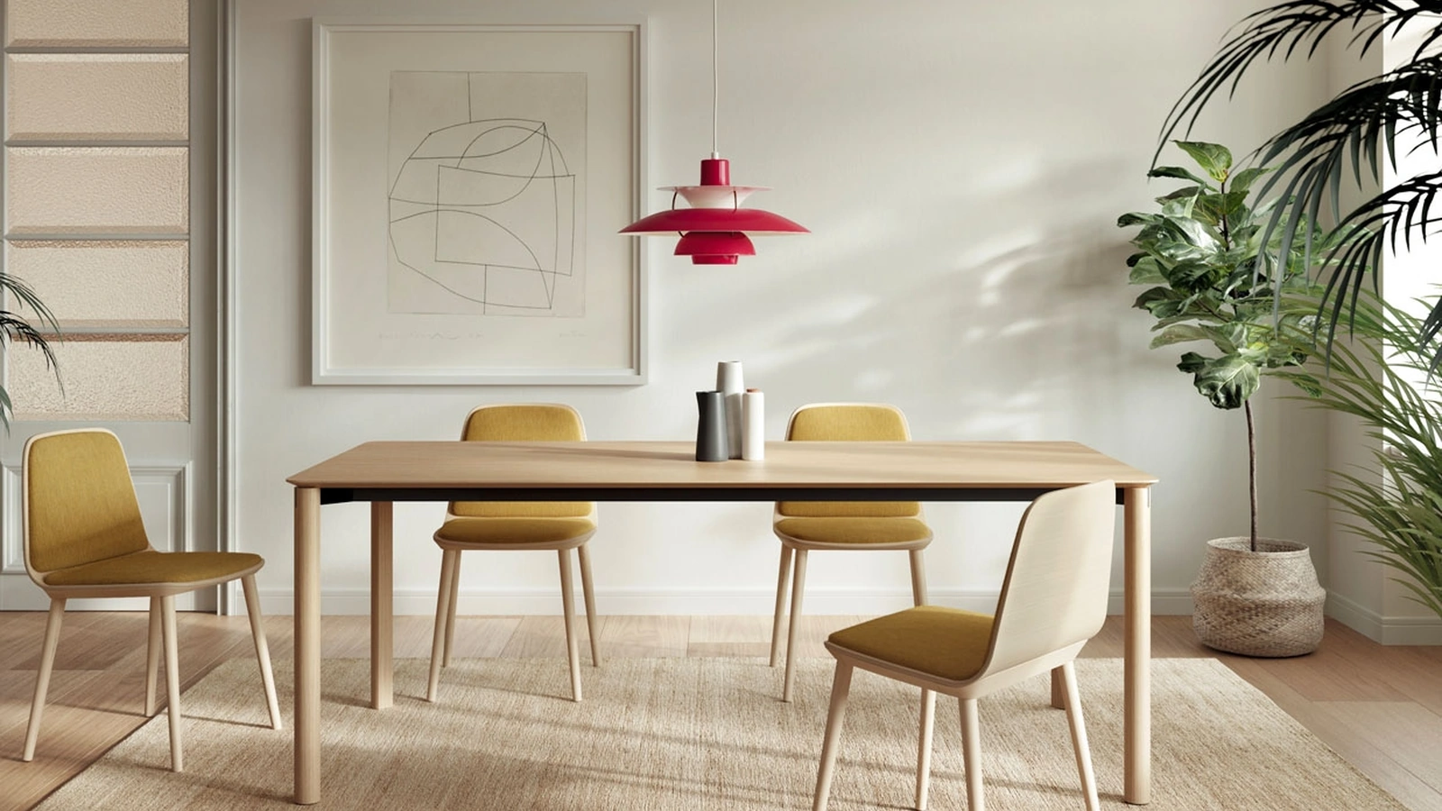 Tavolo Laga finitura legno Natural Oak di Treku