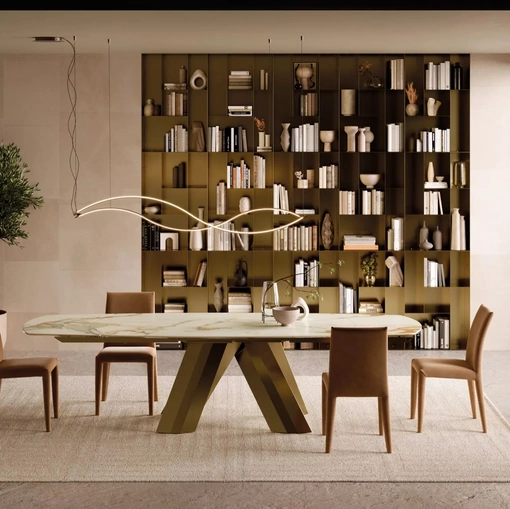 Tavolo allungabile in SuperMarmo Menhir di Bontempi