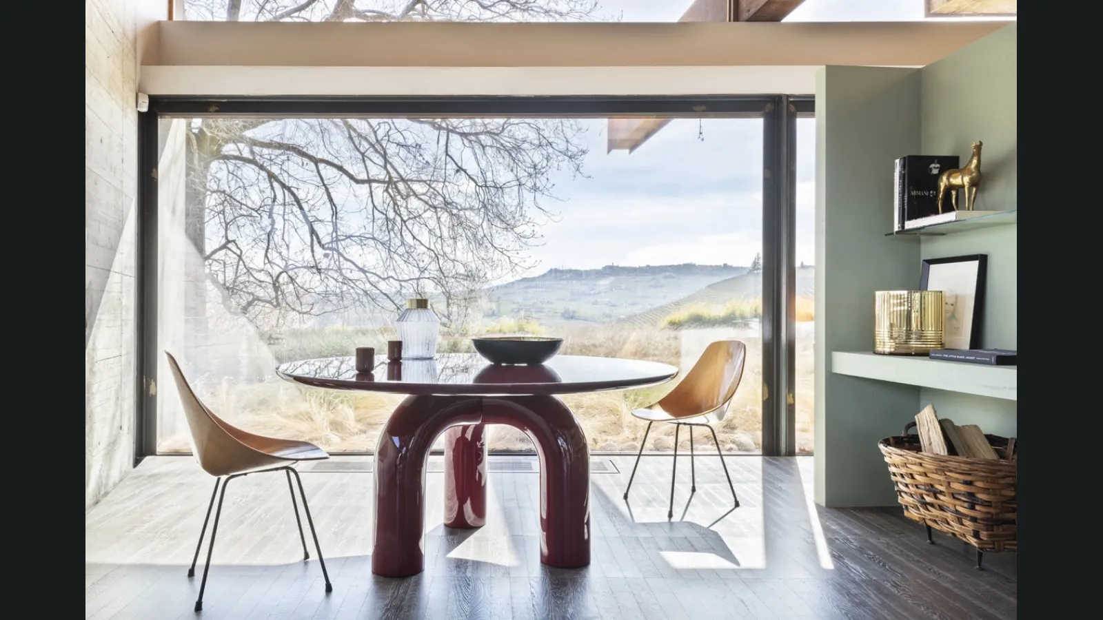 Tavolo rotondo laccato lucido Elephante di Mogg