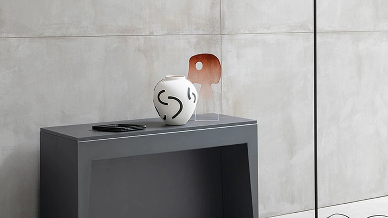 Tavolo consolle allungabile chiuso Plus XL in laminato e metallo di Sedie Brianza