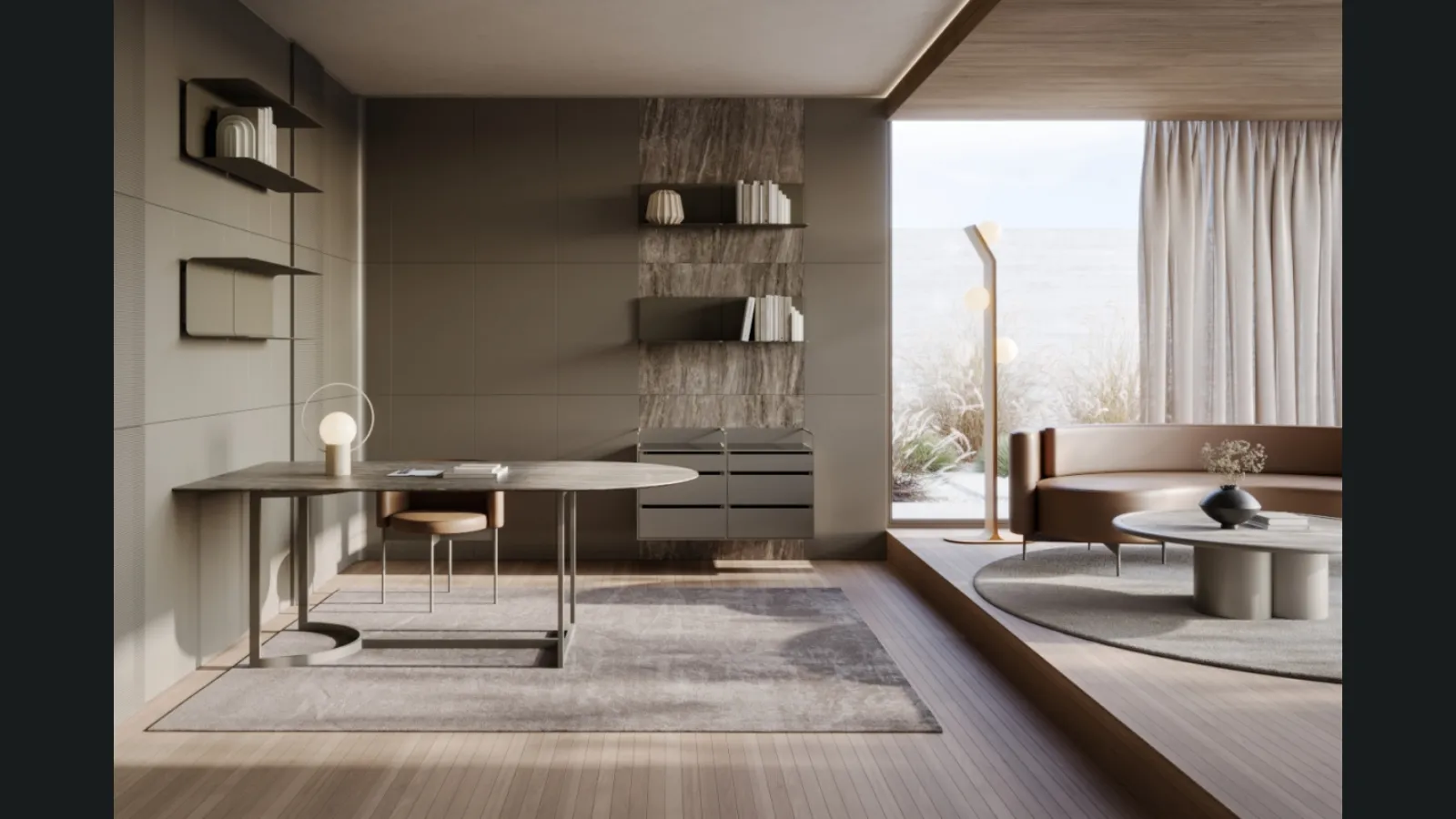 Tavolo ovale Slice di Ronda Design