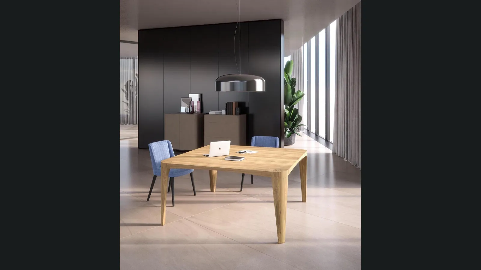 Tavolo quadrato in legno antico recuperato Terra di Estel