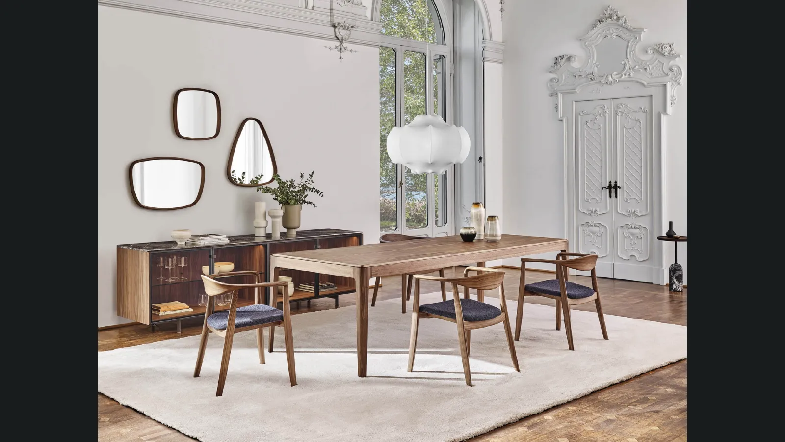 Tavolo Ziggy in noce canaletto di Porada