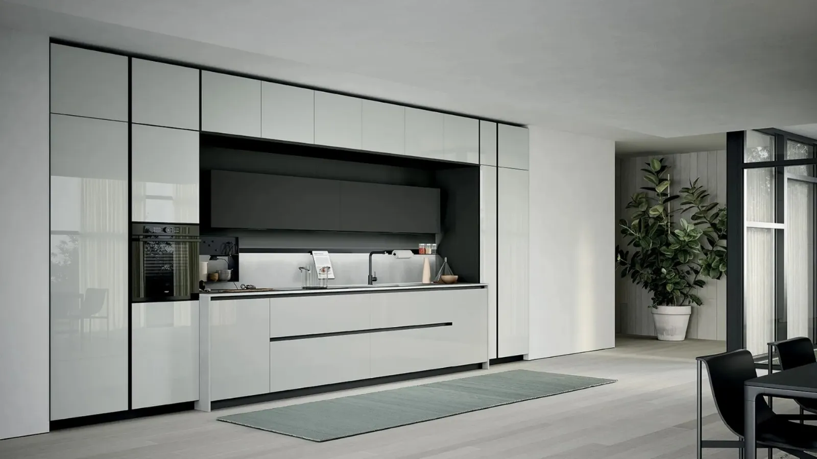 Cucina Moderna lineare Aria Tech 02 di Forma Cucine