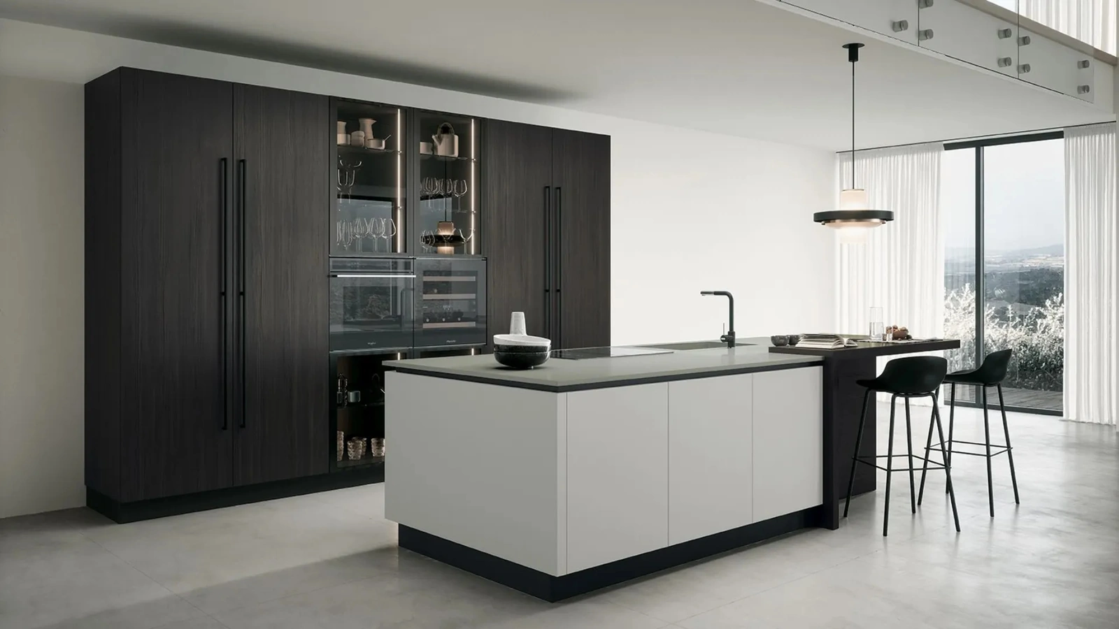 Cucina Moderna con isola Colibrì 03 di Forma Cucine