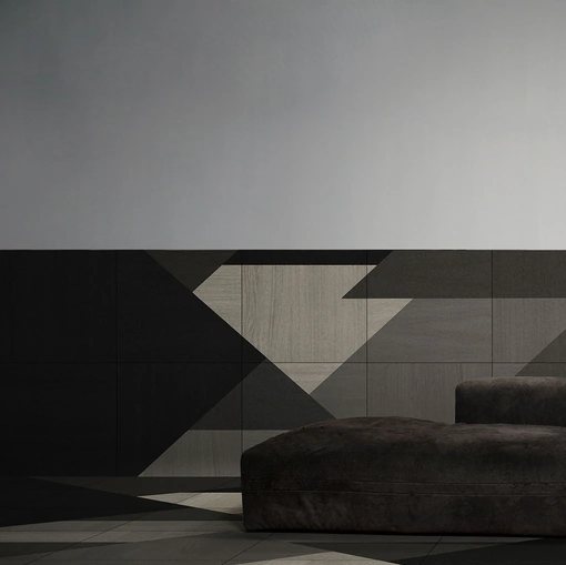 Parquet Grafiche Abstract in impiallacciatura frassino su supporto in multistratodi Giacobazzi