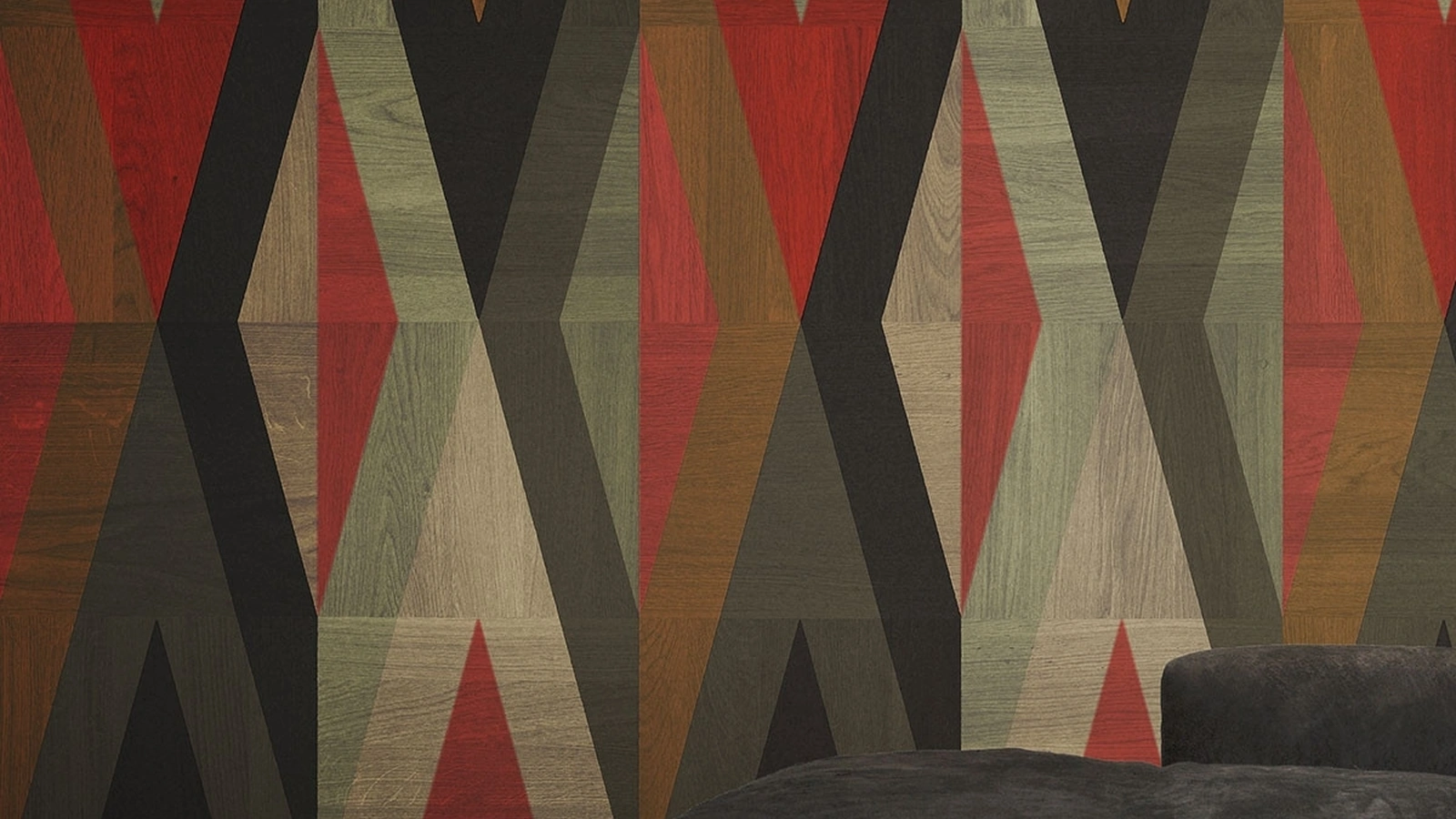 Parquet Grafiche Meet Me Halfway in impiallacciatura frassino su supporto in multistrato di Giacobazzi