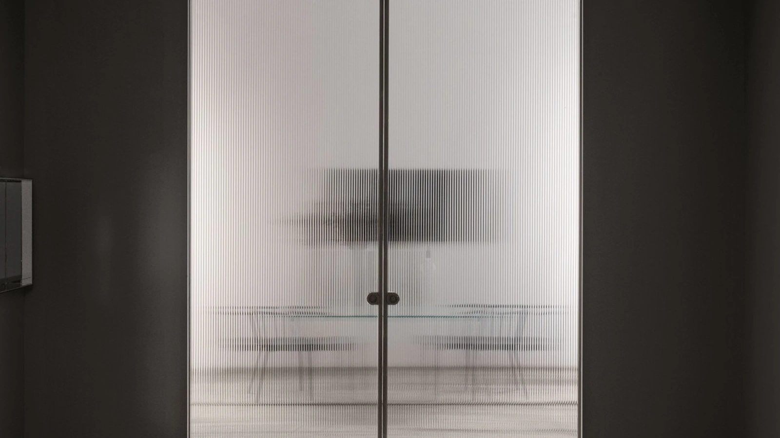 Porta per interni Aladin Double Pocket Mono di Glas Italia