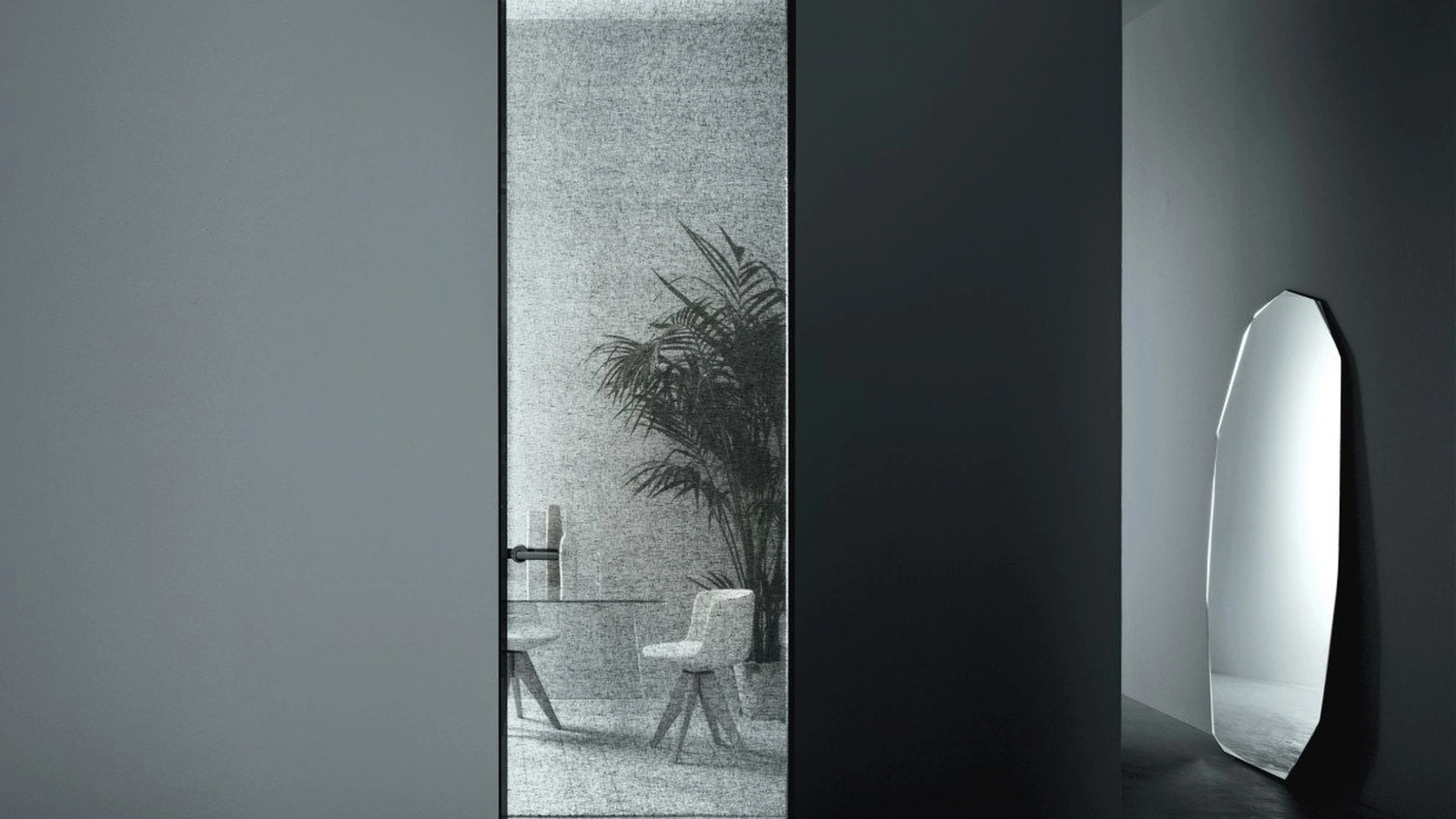 Porta per interni Aladin Swing Plain Mono di Glas Italia