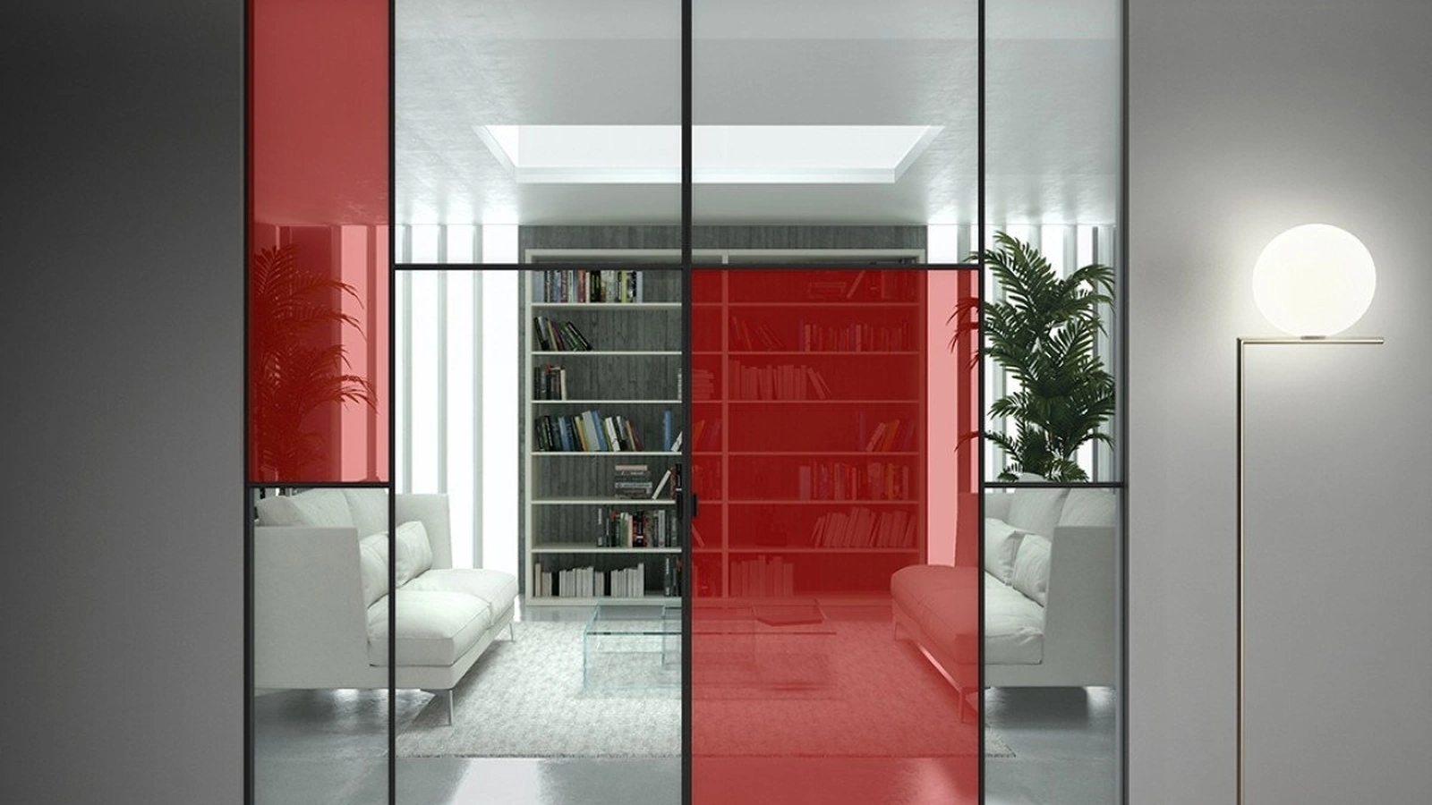 Porta per interni Sherazade Double Pocket Patchwork di Glas Italia