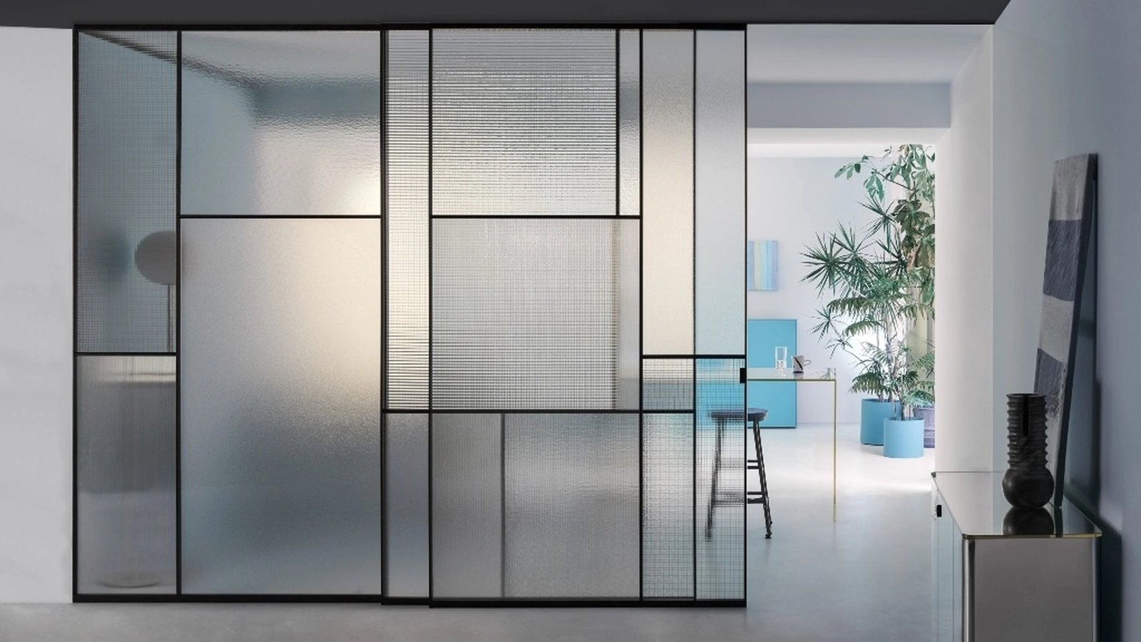 Porta per interni Sherazade Slide Patchwork di Glas Italia