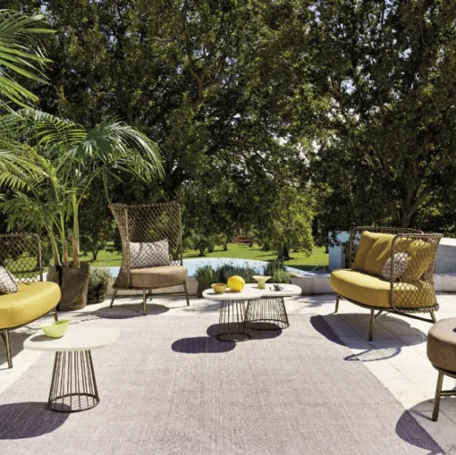 Charme arredo da esterno in metallo e tessuto imbottito di Roberti