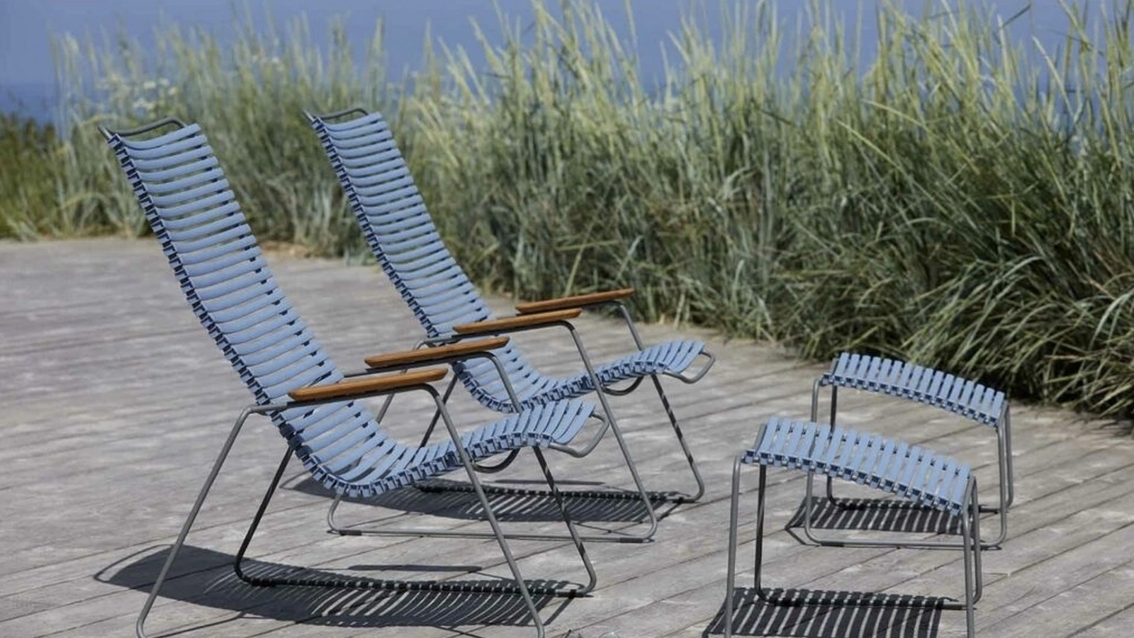 Sedia a sdraio Click in polipropilene con struttura in metallo di Sedie Brianza