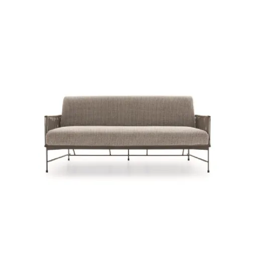 Divano Kyo in tessuto imbottito con struttura in corda intrecciata di Ditre Italia