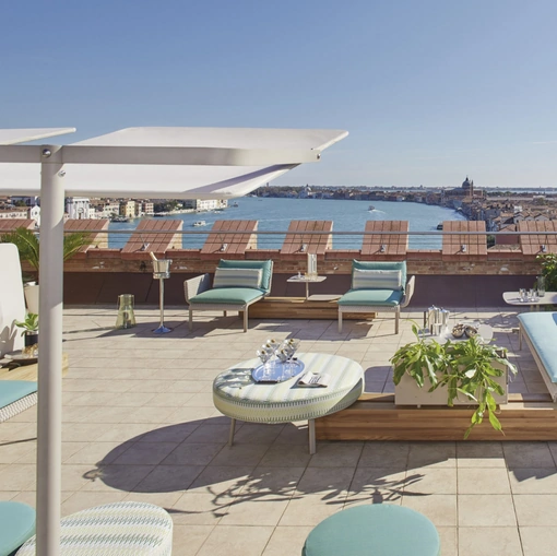 Parasole Key West in metallo e tela di Roberti