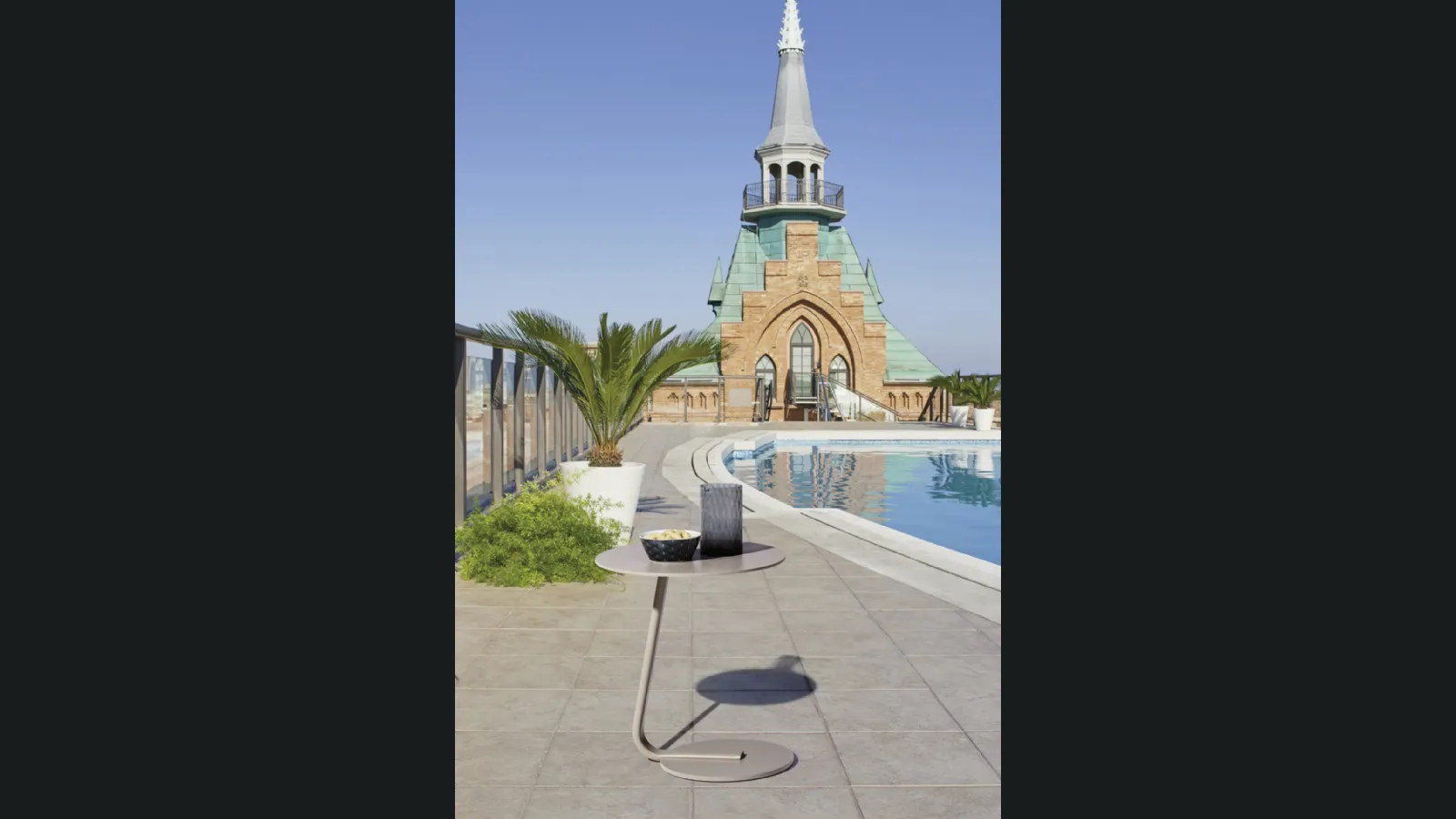 Tavolino in alluminio Key West di Roberti