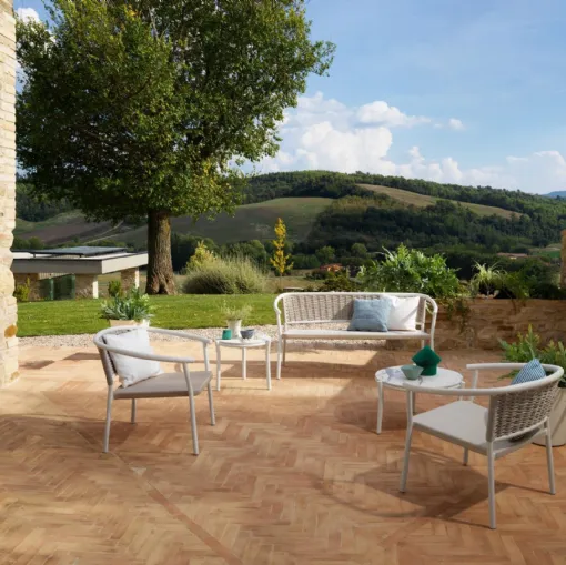 Arredo da esterno Lipari in tessuto e alluminio di Roberti