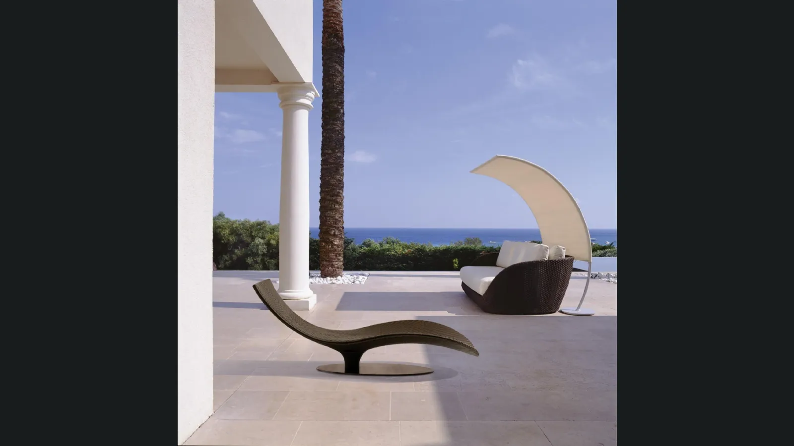 Sdraio Caribe in alluminio e sunloom di Roberti