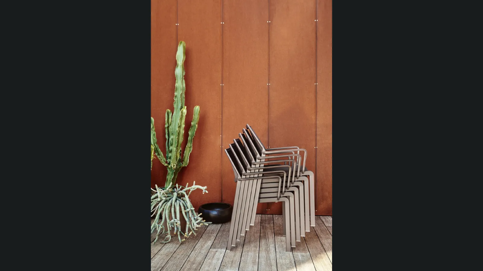 Sedia Samba Rio in alluminio e Batyline di Roberti