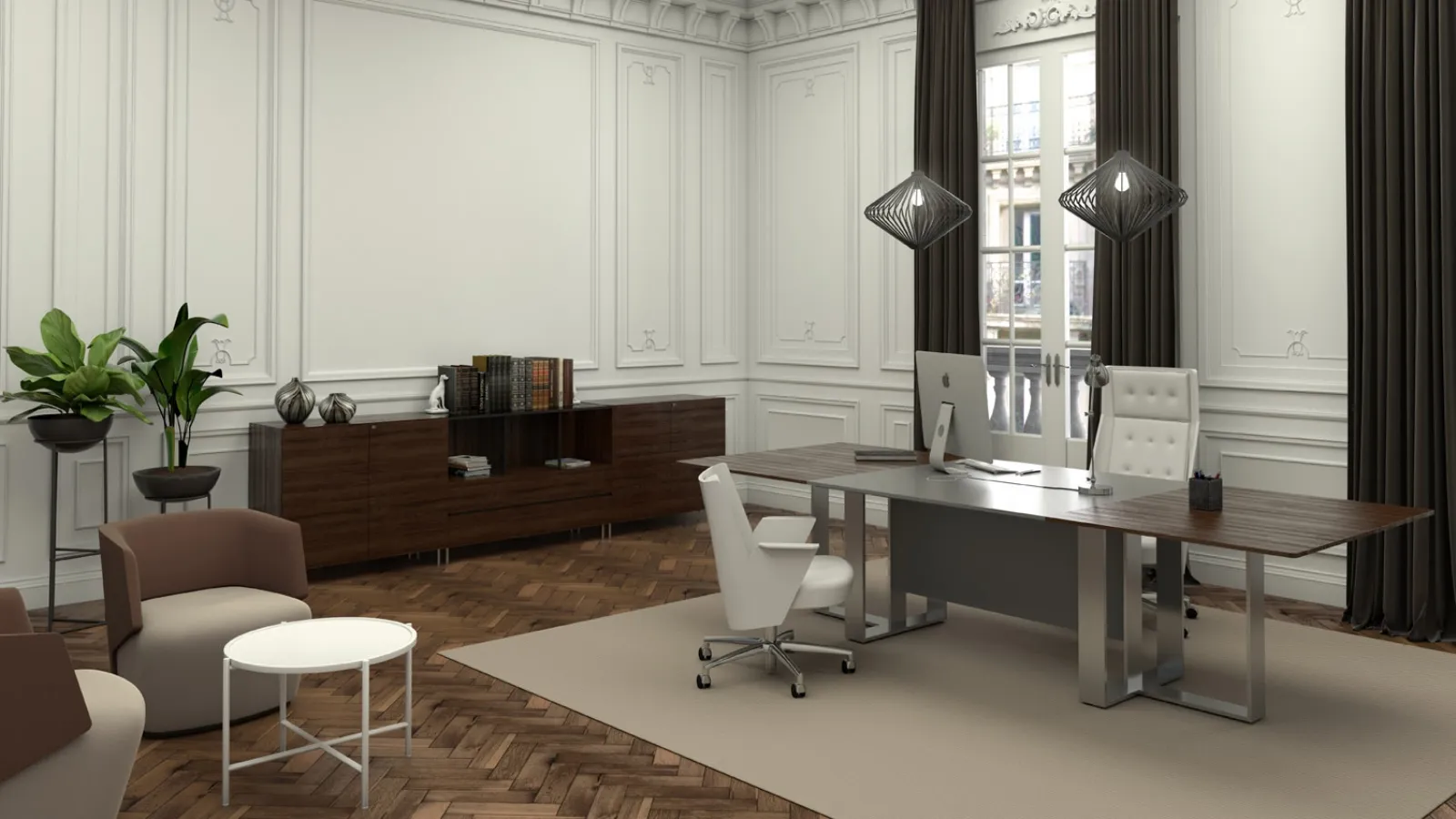 Scrivania direzionale Altagamma di Estel