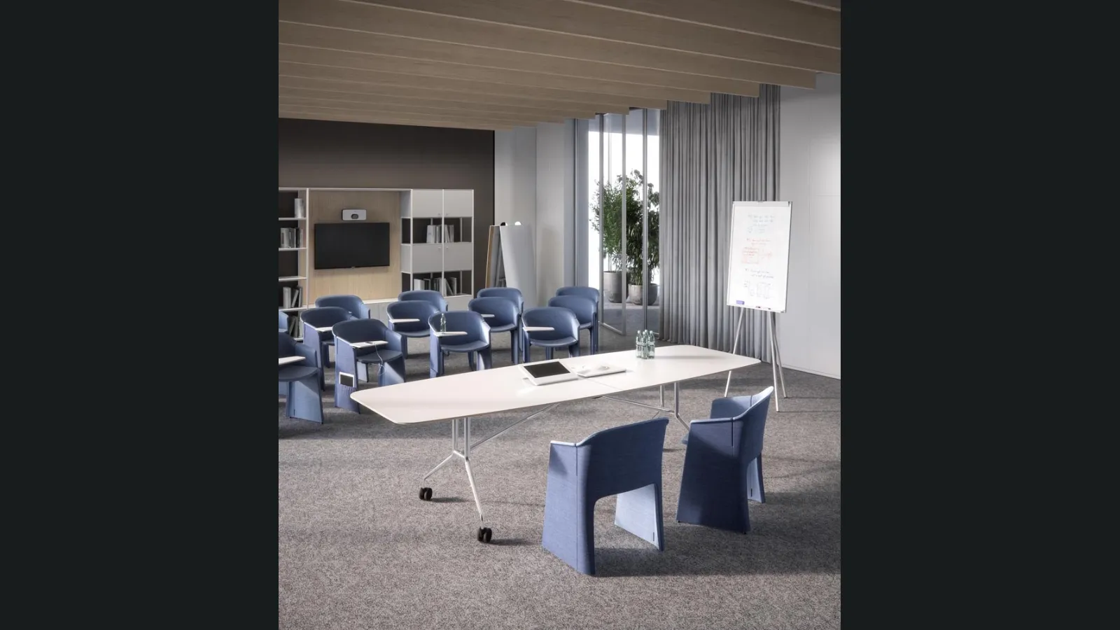 Scrivania salvaspazio multifunzionale richiudibile in 40 cm. Argo Libro di Estel