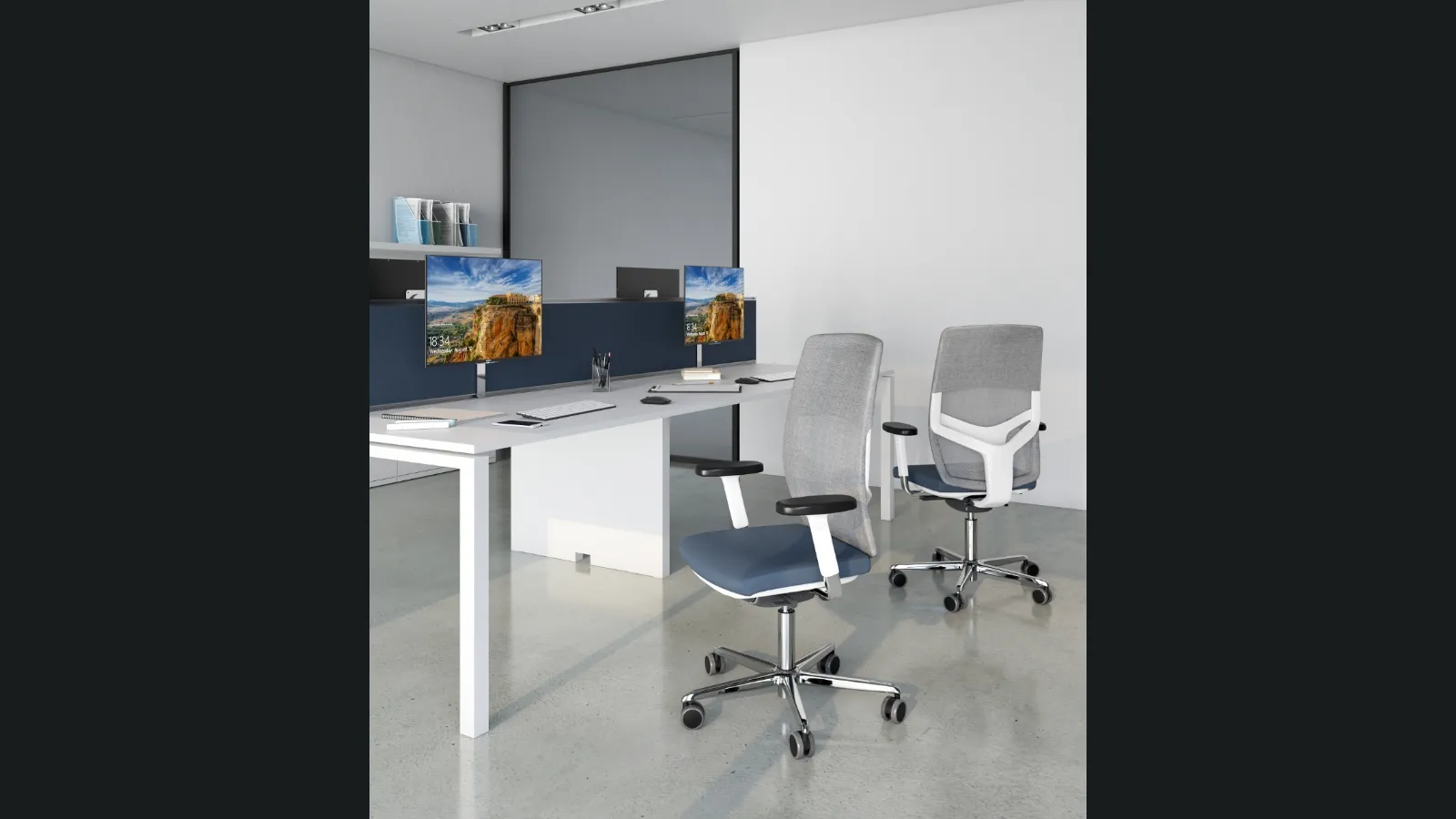 Sedia operativa in tessuto Easy-B di Estel