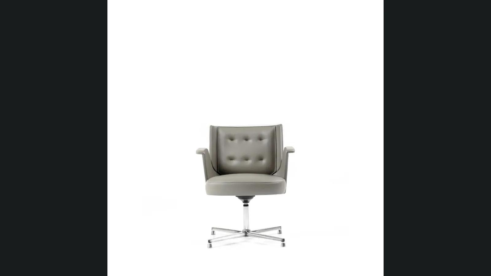 Poltrona direzionale in pelle Embrasse di Estel