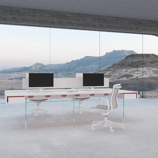 Scrivania operativa Horizon di Estel