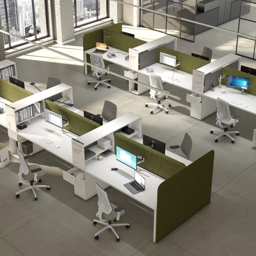 Scrivania operativa Joint + Asterisco di Estel