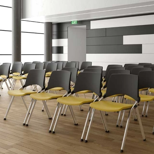 Sedia per Ufficio impilabile con schienale e seduta in plastica Kendo Estel