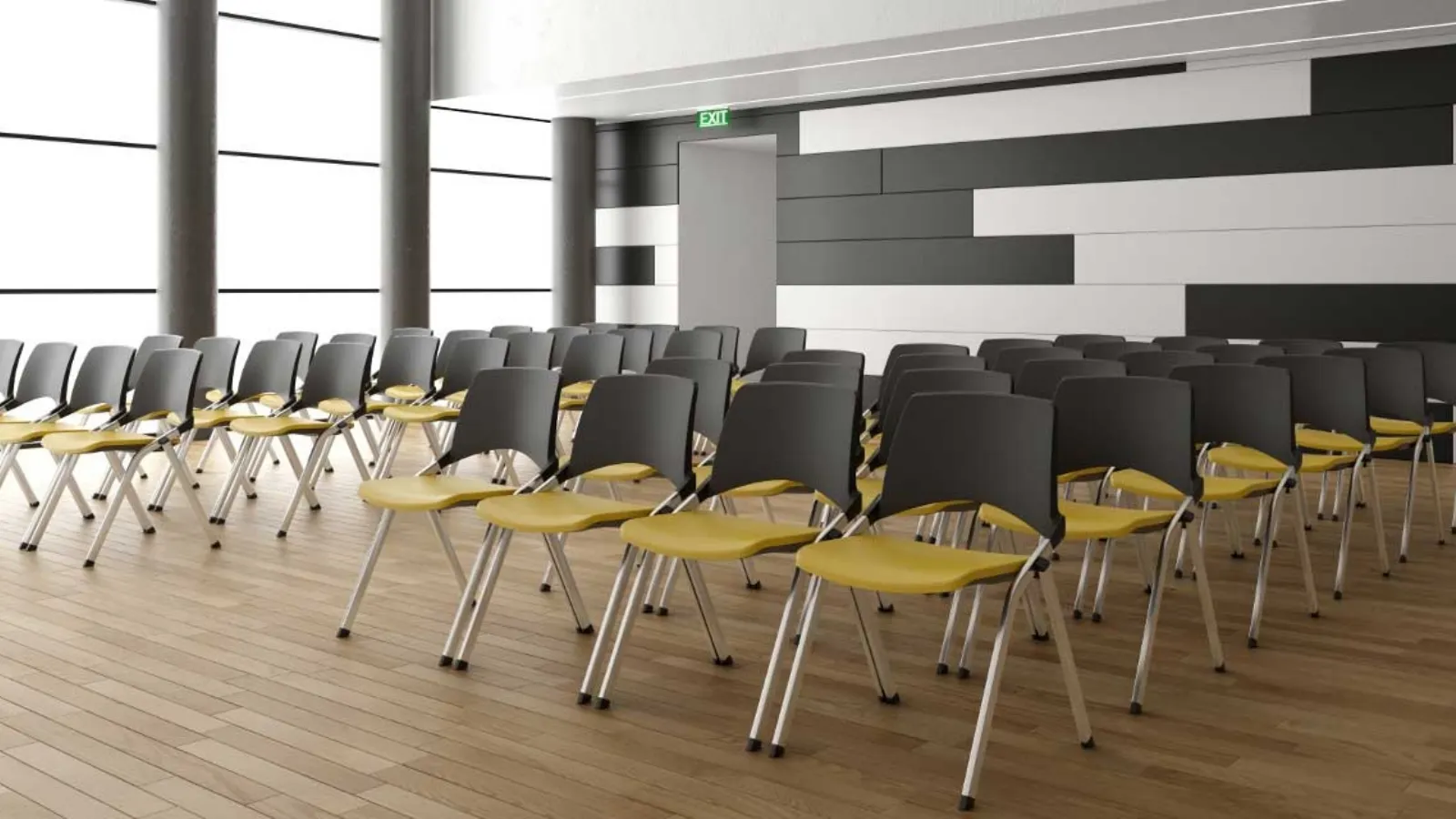 Sedia per Ufficio impilabile con schienale e seduta in plastica Kendo Estel