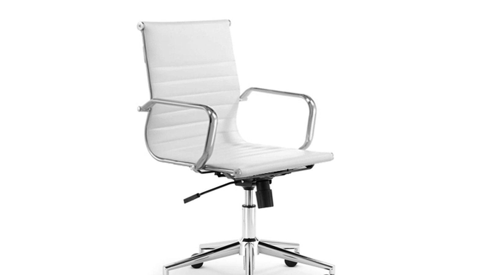 Seduta Operativa con schienale basso Lab in ecopelle e acciaio di Sedie Brianza